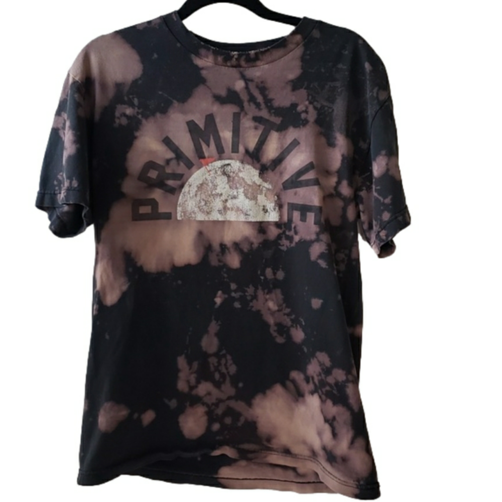 Primitive bleach tie dye skateboard t shirt
